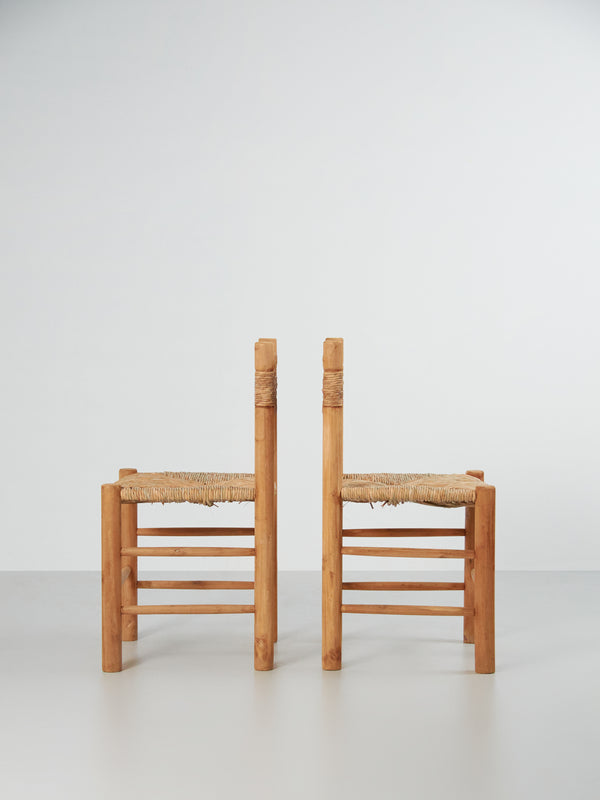Pine and Rush Popular Style Chair