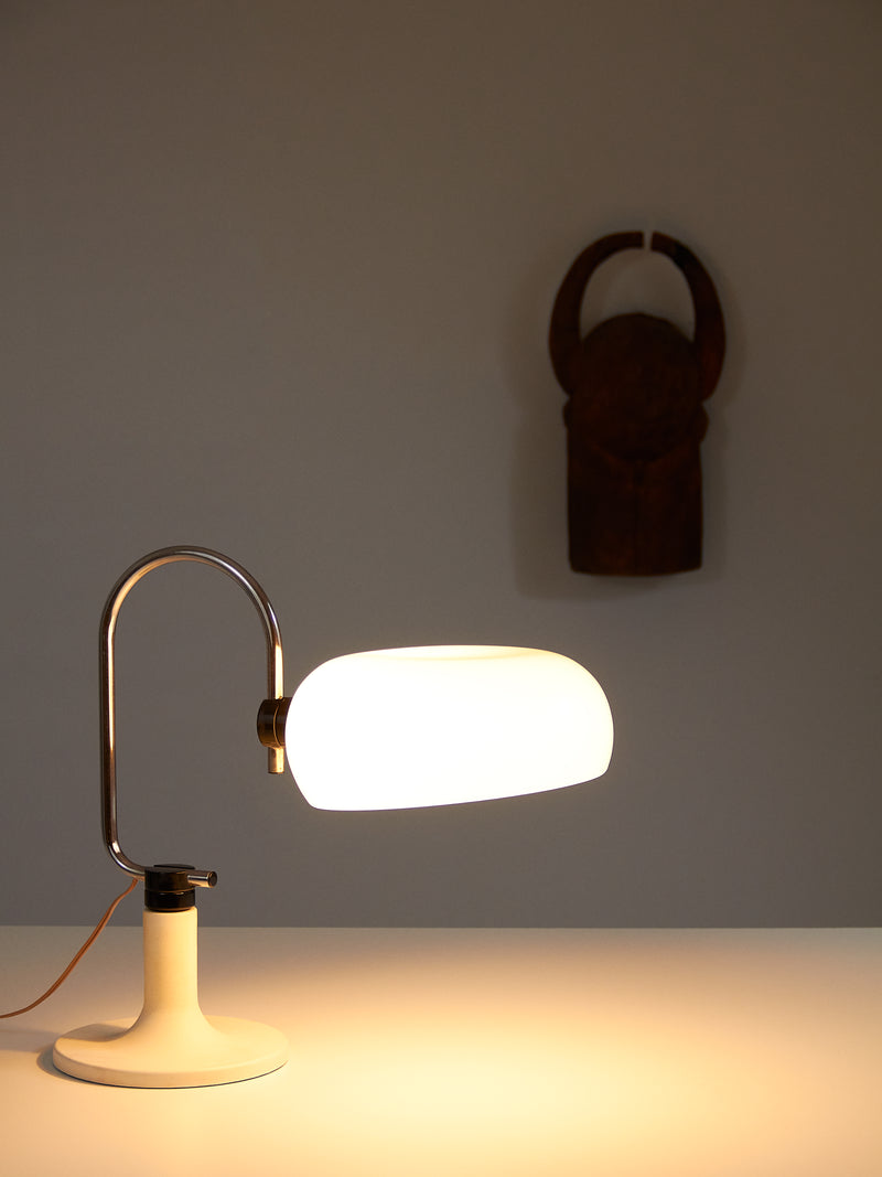 Iron and Plastic Table Lamp