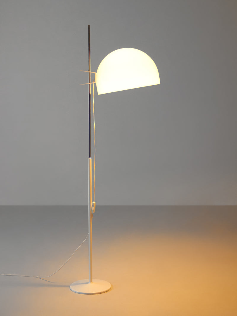 Lámpara de pie Semiesférica blanca