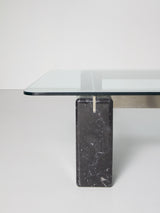 Marble, Plate and Glass Coffee Table