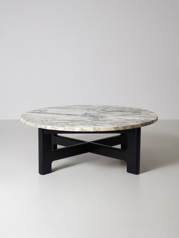Marble and Wood Coffee Table