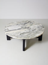 Mesa de centro de mármol y madera
