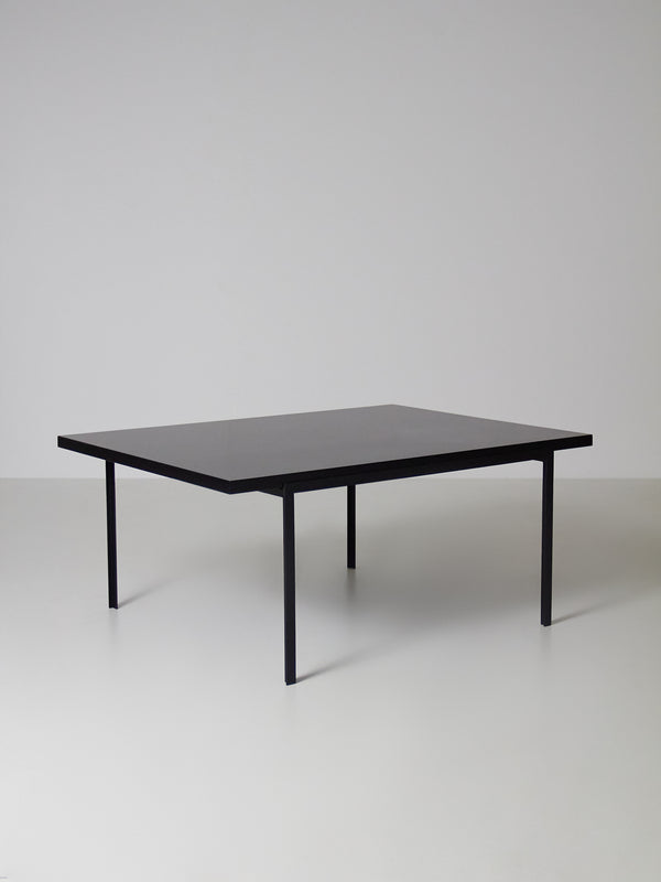 Black Iron and Wood Coffee Table