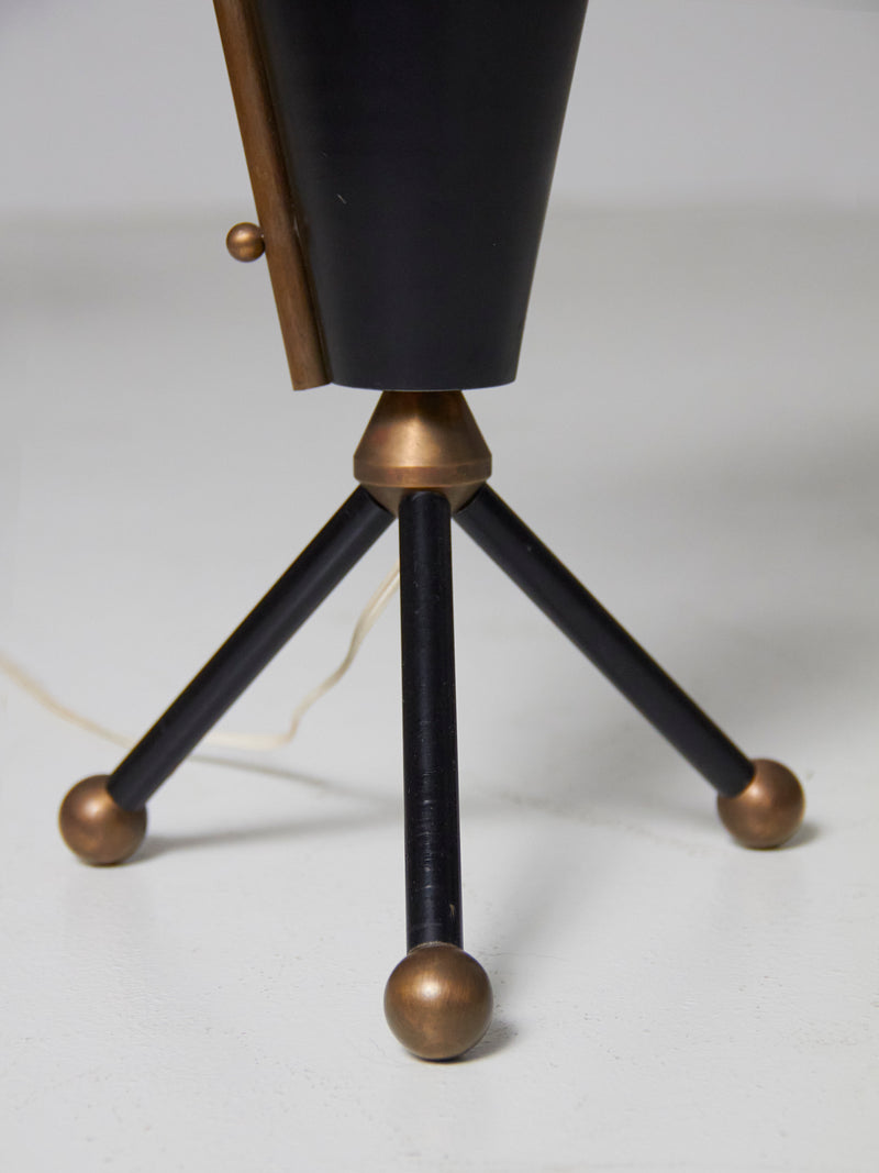 French Table Lamp with Brass Details