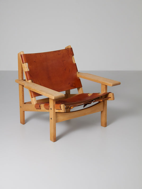 Oak and Leather Hunting Chair