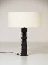 Wood and Fabric Table Lamp